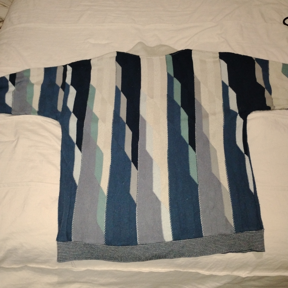 Elegant Blue and Gray Striped Dress Shirt